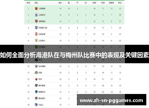 如何全面分析海港队在与梅州队比赛中的表现及关键因素